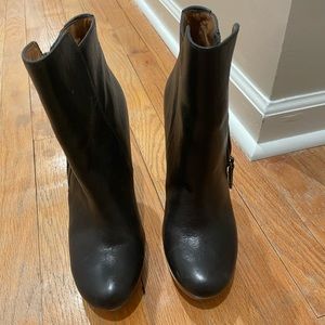 Coach Leather 5-inch Platform Heel Booties Size 10